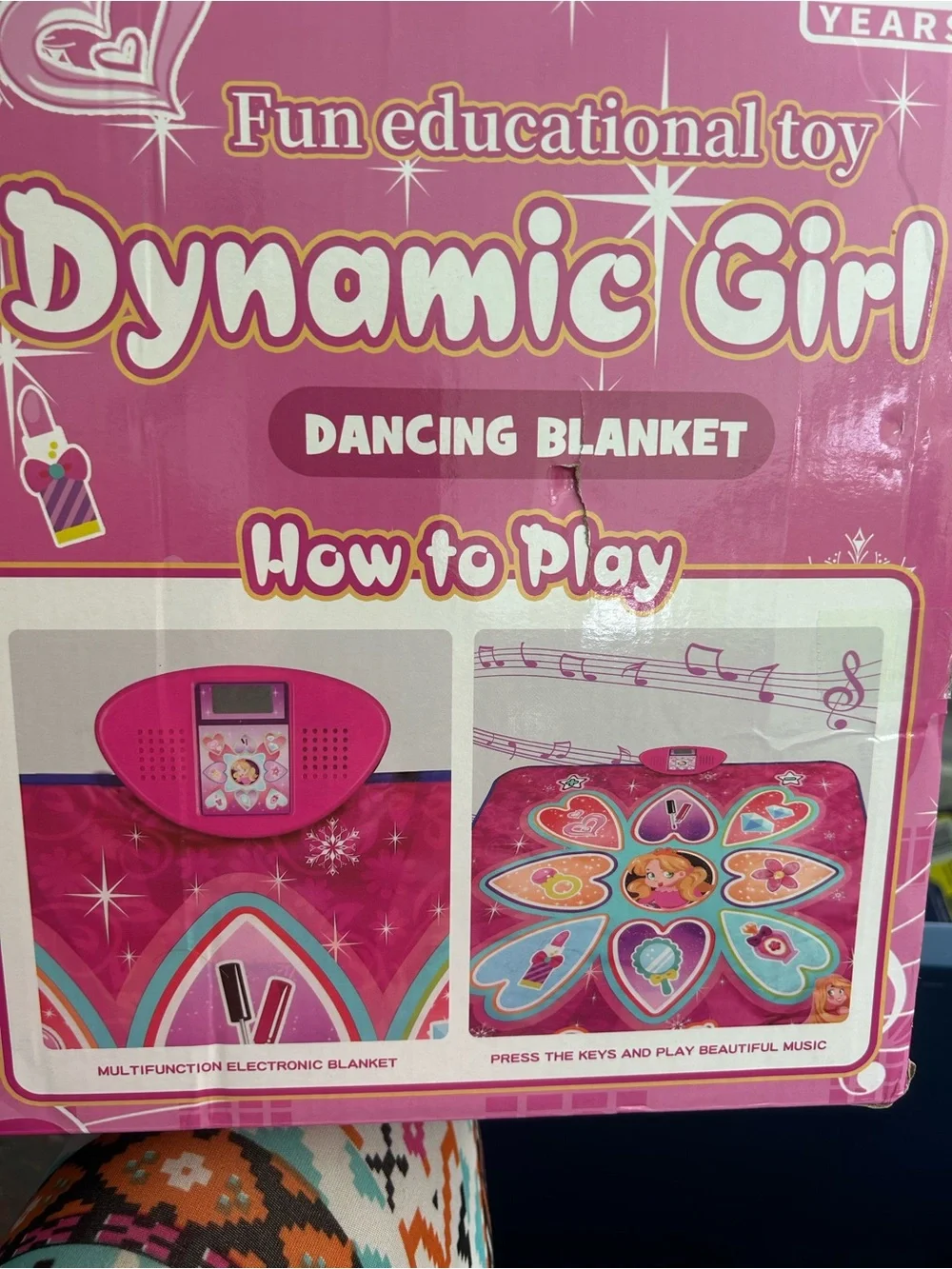 Dynamic Girl Dancing Blanket - Pink Kids Dance Mat